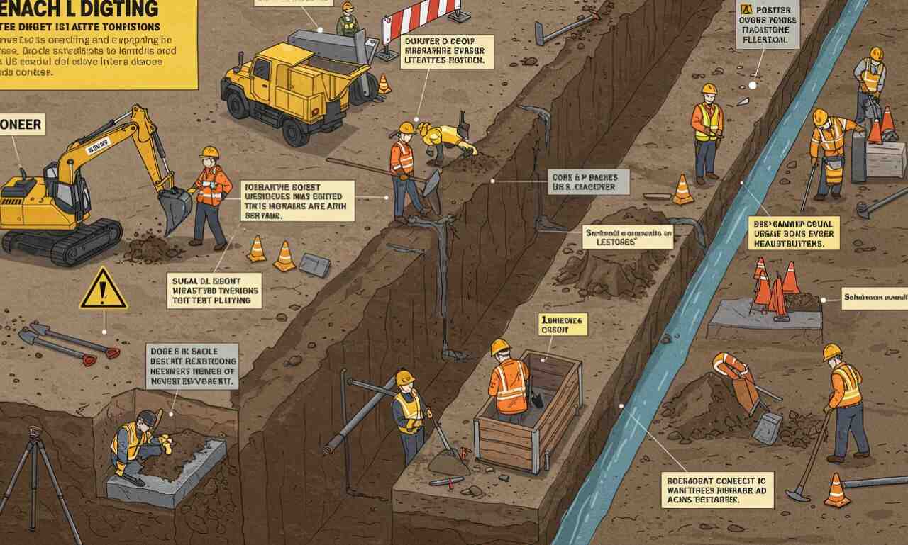 digging trenches
